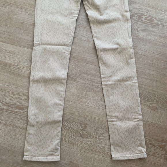 Vans Skinny Pant Animal Print Tan Khaki Women's Size 5 Stretch Cotton/Elastane - Picture 7 of 9